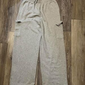 No Boundaries Light Gray Terry Cloth Pants